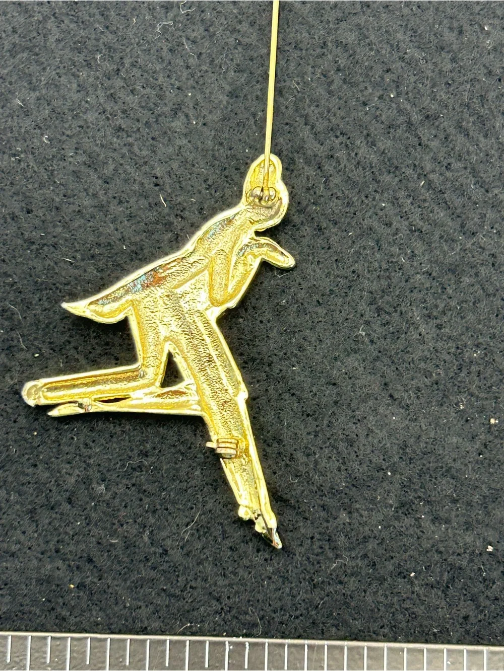 Gold-tone Dancing Couple Brooch Pin